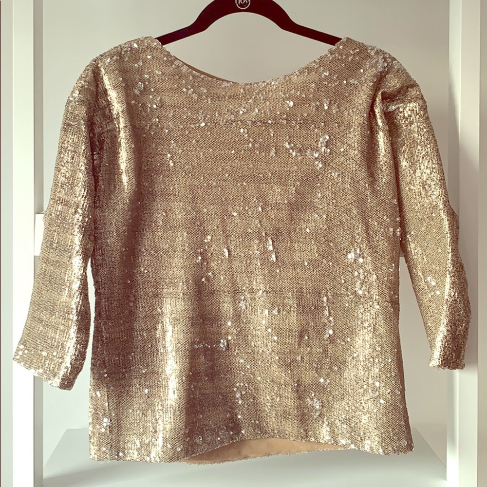 Gold Sequin Blouse